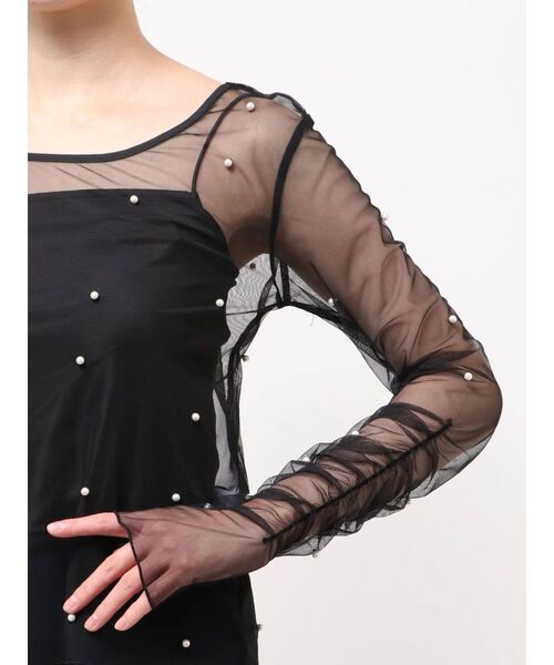 dazzlin（ダズリン）の「2wayシアートップス（Tシャツ/カットソー・レディース・オフホワイト/グレー/ブラック/アイボリー・FREE）」の10枚目の写真