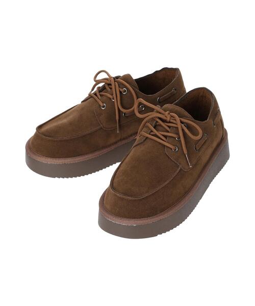 Samansa Mos2(サマンサ モスモス)の「プラットフォームデッキシューズ(その他シューズ・レディース・ベージュ/モカ・L/M)」の1枚目の写真