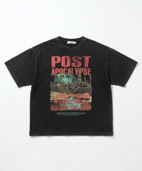 link lot(リンクロット)の「古着オマージュ加工プリントTシャツ(Tシャツ/カットソー・メンズ・ブラック系その他/ブラック系その他2/ブラック/ブラック系その他3/ブラック系その他4/ブラック系その他6/ブラック系その他7/ブラック系その他5・L/M)」の4枚目の写真