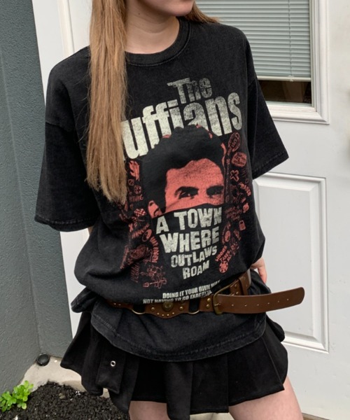 link lot(リンクロット)の「古着オマージュ加工プリントTシャツ(Tシャツ/カットソー・メンズ・ブラック系その他/ブラック系その他2/ブラック/ブラック系その他3/ブラック系その他4/ブラック系その他6/ブラック系その他7/ブラック系その他5・L/M)」の1枚目の写真