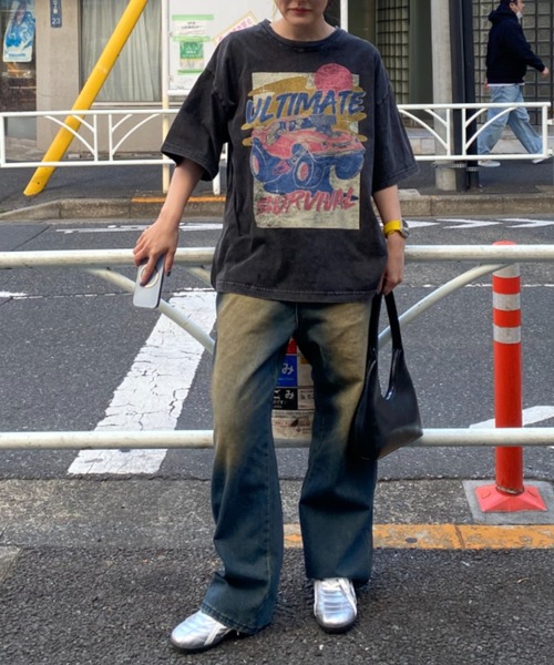 link lot(リンクロット)の「古着オマージュ加工プリントTシャツ(Tシャツ/カットソー・メンズ・ブラック系その他/ブラック系その他2/ブラック/ブラック系その他3/ブラック系その他4/ブラック系その他6/ブラック系その他7/ブラック系その他5・L/M)」の13枚目の写真