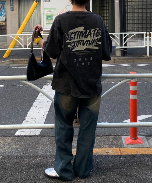 link lot(リンクロット)の「古着オマージュ加工プリントTシャツ(Tシャツ/カットソー・メンズ・ブラック系その他/ブラック系その他2/ブラック/ブラック系その他3/ブラック系その他4/ブラック系その他6/ブラック系その他7/ブラック系その他5・L/M)」の14枚目の写真