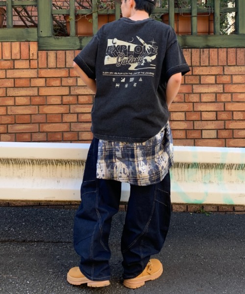 link lot(リンクロット)の「古着オマージュ加工プリントTシャツ(Tシャツ/カットソー・メンズ・ブラック系その他/ブラック系その他2/ブラック/ブラック系その他3/ブラック系その他4/ブラック系その他6/ブラック系その他7/ブラック系その他5・L/M)」の17枚目の写真