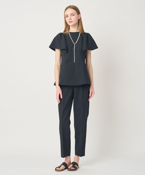 ANAYI（アナイ）の「【セットアップ対応商品】サッカーストレッチペプラム ブラウス（シャツ/ブラウス・レディース・ネイビー・36/38）」の8枚目の写真