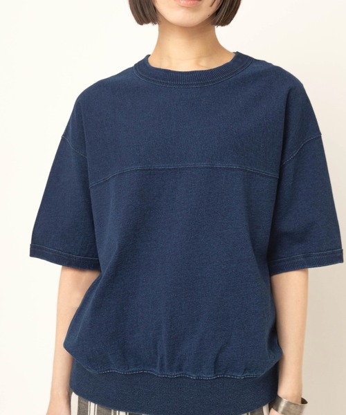 RNA-N(アールエヌエーエヌ)の「M2670 インディゴT(Tシャツ/カットソー・レディース・ワンウォッシュ/ダークインディゴブルー/ライトインディゴブルー・FREE)」の1枚目の写真
