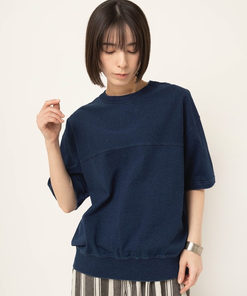 RNA-N(アールエヌエーエヌ)の「M2670 インディゴT(Tシャツ/カットソー・レディース・ワンウォッシュ/ダークインディゴブルー/ライトインディゴブルー・FREE)」の6枚目の写真