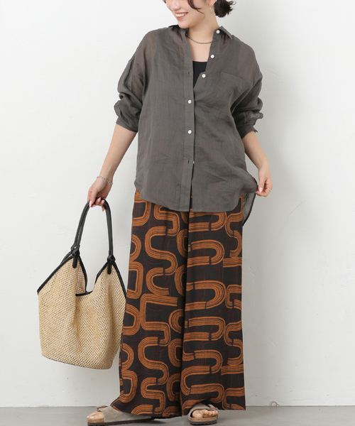 JOURNAL STANDARD relume(ジャーナルスタンダード レリューム)の「モダンアフリカンプリントパンツ(その他パンツ・レディース・ブラウン/ブラック・36/38)」の4枚目の写真