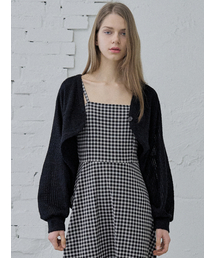 Boucle Knit Bolero - BLACK