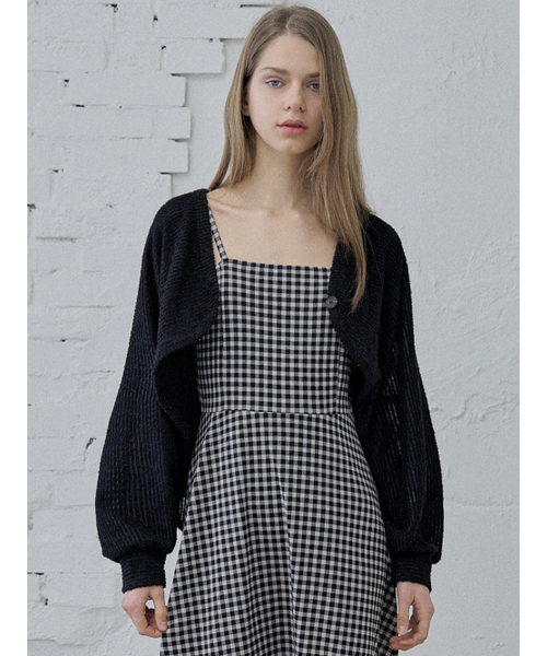 AVANT-G(アバン)の「Boucle Knit Bolero - BLACK(カーディガン/ボレロ・レディース・その他・FREE)」の1枚目の写真