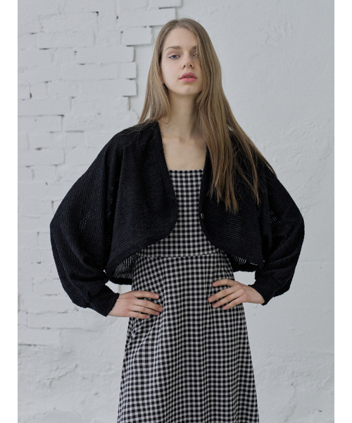 AVANT-G(アバン)の「Boucle Knit Bolero - BLACK(カーディガン/ボレロ・レディース・その他・FREE)」の6枚目の写真