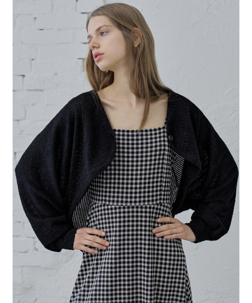 AVANT-G(アバン)の「Boucle Knit Bolero - BLACK(カーディガン/ボレロ・レディース・その他・FREE)」の7枚目の写真