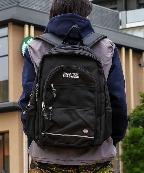 Dickies（ディッキーズ）の「【DICKIES/ディッキーズ】【容量約30L】スチューデントデイバッグ シンプルデザイン 内外ポケット タウンユース アウトドア 通勤 通学 ユニセックス（バックパック/リュック・メンズ・レッド/ホワイト/ブラック・FREE）」の12枚目の写真