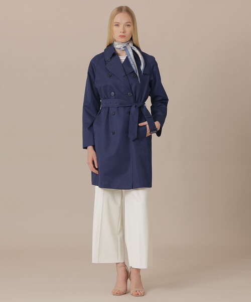 MACKINTOSH LONDON（マッキントッシュ ロンドン）の「【WEB・一部店舗限定】【FALKIRK/ファルカーク】ハイブリッドギャバジントレンチコート（トレンチコート・レディース・ベージュ/ネイビー・40/38）」の4枚目の写真