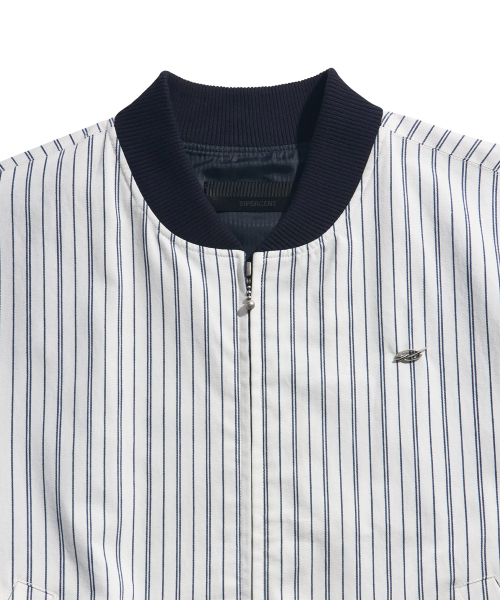 51%（フィフティーワンパーセント）の「Stripe blouson - white（ブルゾン・メンズ・その他・MEDIUM/LARGE）」の10枚目の写真