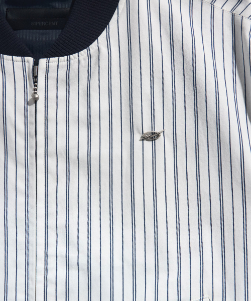 51%（フィフティーワンパーセント）の「Stripe blouson - white（ブルゾン・メンズ・その他・MEDIUM/LARGE）」の2枚目の写真