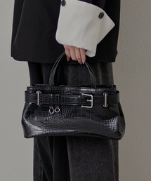 mline（エムライン）の「[mline] loti クロコワイド ボストンバッグ（ボストンバッグ）」
