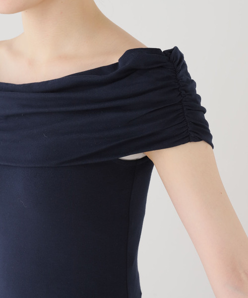 COOME（コーメ）の「【COOME/コーメ】 FOLD OVER SLEEVELESS TOP（Tシャツ/カットソー・レディース・ブラウン/ネイビー・SMALL）」の9枚目の写真