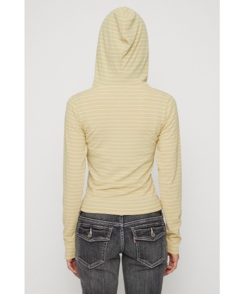 LAGUA GEM(ラグアジェム)の「LACE UP HOODIE トップス(パーカー・レディース・グレー/ライトイエロー/ブラック・FREE)」の18枚目の写真