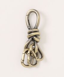 Never mind the XU / Chikashitsu+（ネバーマインド ザ エックスユー / チカシツプラス）の「【nmtc+】hitch keyring / 【エヌエムティーシープラス】ダブルノットカラビナキーリング（キーケース/キーアクセサリー）」