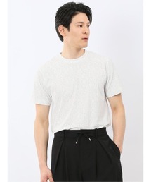 【ストレッチ メッシュ 軽量】タカキュー かすれプリント クルーネック 半袖 Tシャツ