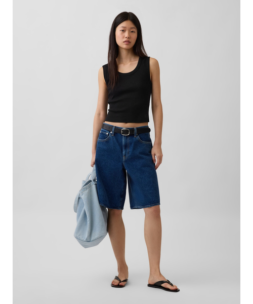GAP(ギャップ)の「Gapロゴ入り リブ クロップド スクープネック タンクトップ(タンクトップ・レディース・ブラック/ベージュ/ブルー/ホワイト・XXS/XL/L/M/S/XS)」の11枚目の写真