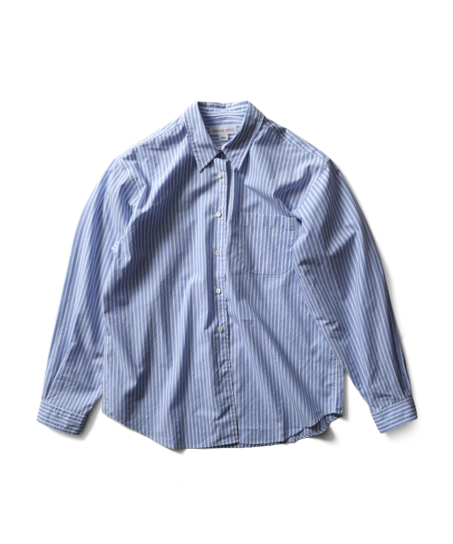 THOMASMORE(トーマスモア)の「ボルダストライプシャツ - ブルー(シャツ/ブラウス・メンズ・その他・X-SMALL/SMALL/MEDIUM/LARGE/X-LARGE)」の1枚目の写真