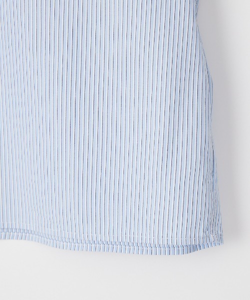 GYMPHLEX（ジムフレックス）の「[GYMPHLEX/ジムフレックス] ショートスリーブ ストライプショートボタンダウンシャツ（シャツ/ブラウス・レディース・サックスブルー・12）」の7枚目の写真
