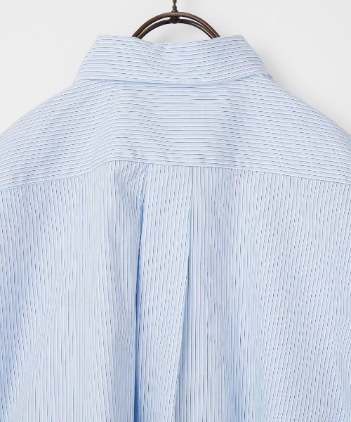 GYMPHLEX（ジムフレックス）の「[GYMPHLEX/ジムフレックス] ショートスリーブ ストライプショートボタンダウンシャツ（シャツ/ブラウス・レディース・サックスブルー・12）」の5枚目の写真