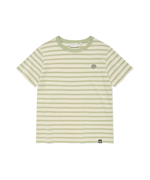 Wacky WiLLy（ワッキーウィリー）の「[26SS] ウィメンズストライプ半袖Tシャツグリーン（Tシャツ/カットソー・レディース・その他・LARGE/MEDIUM/SMALL）」の2枚目の写真