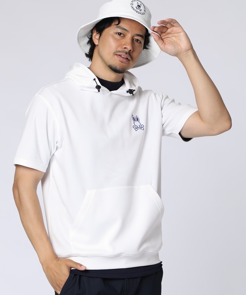 Psycho Bunny（サイコバニー）の「[GOLF]シルエットラインBUNNY 半袖パーカ（パーカー・メンズ・ネイビー/ホワイト/ブラック・MEDIUM/LARGE/X-LARGE）」の2枚目の写真