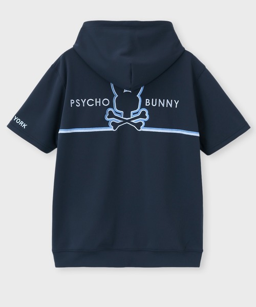 Psycho Bunny（サイコバニー）の「[GOLF]シルエットラインBUNNY 半袖パーカ（パーカー・メンズ・ネイビー/ホワイト/ブラック・MEDIUM/LARGE/X-LARGE）」の8枚目の写真