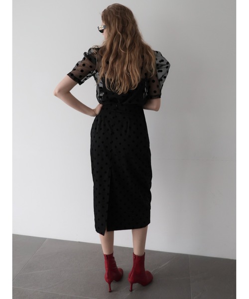 AMOMMA(アモマ)の「BALLOON DOT MIDI SKIRT(スカート・レディース・ホワイト/ブラック・FREE)」の11枚目の写真
