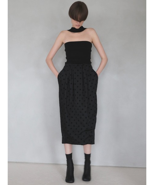 AMOMMA(アモマ)の「BALLOON DOT MIDI SKIRT(スカート・レディース・ホワイト/ブラック・FREE)」の13枚目の写真