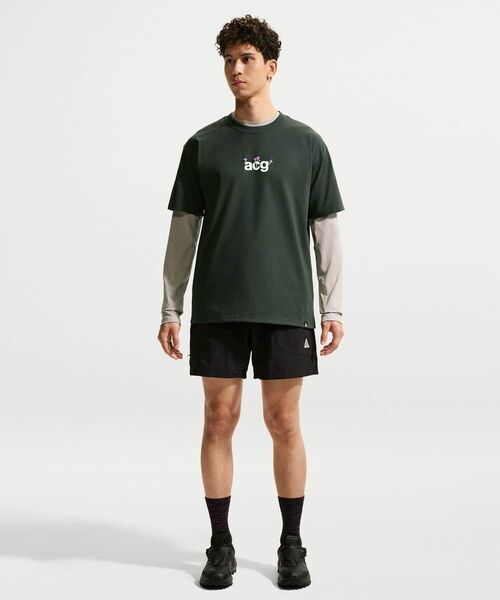 ACG（エィシージー）の「ナイキ ACG メンズ Dri-FIT Tシャツ / Nike ACG Men's Dri-FIT T-Shirt IH1325-317 Black Spruce（Tシャツ/カットソー・メンズ・ブラック系その他・XL/2XL/L/M/S）」の11枚目の写真