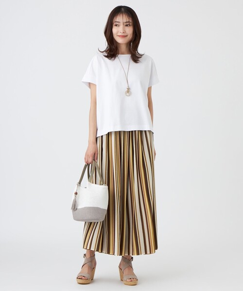 TRANS WORK(トランスワーク)の「【L】【ウォッシャブル】コットンスムースカットソー(Tシャツ/カットソー・レディース・レッド/ホワイト/ブラック/ブラウン系その他5・44)」の10枚目の写真