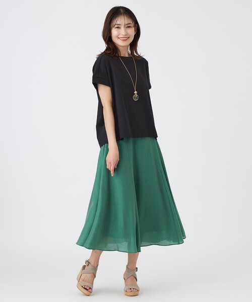 TRANS WORK(トランスワーク)の「【L】【ウォッシャブル】コットンスムースカットソー(Tシャツ/カットソー・レディース・レッド/ホワイト/ブラック/ブラウン系その他5・44)」の11枚目の写真