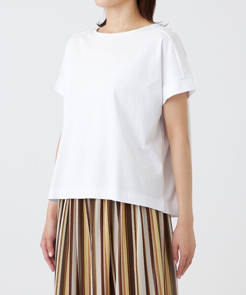 TRANS WORK(トランスワーク)の「【L】【ウォッシャブル】コットンスムースカットソー(Tシャツ/カットソー・レディース・レッド/ホワイト/ブラック/ブラウン系その他5・44)」の5枚目の写真