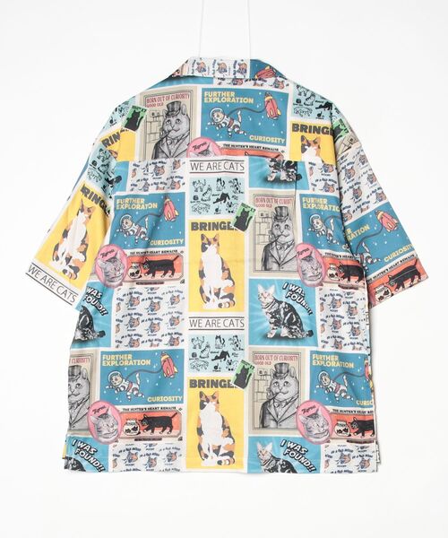 CORISCO（コリスコ）の「アニマル プリント 半袖オープンカラーシャツ 犬 猫 ドッグ キャット（シャツ/ブラウス・メンズ・その他1/その他2/その他3/その他4・M/L/LL）」の5枚目の写真