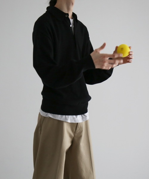 KAIKO(カイコー)の「KAIKO Supima polo(ニット/セーター・メンズ・ワインレッド/ネイビー/ブラック・3/2/1)」の16枚目の写真