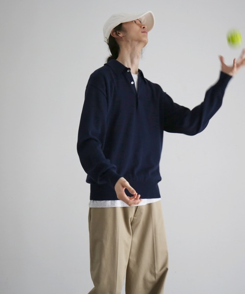 KAIKO(カイコー)の「KAIKO Supima polo(ニット/セーター・メンズ・ワインレッド/ネイビー/ブラック・3/2/1)」の22枚目の写真