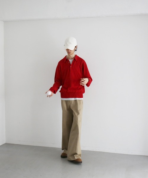 KAIKO(カイコー)の「KAIKO Supima polo(ニット/セーター・メンズ・ワインレッド/ネイビー/ブラック・3/2/1)」の11枚目の写真