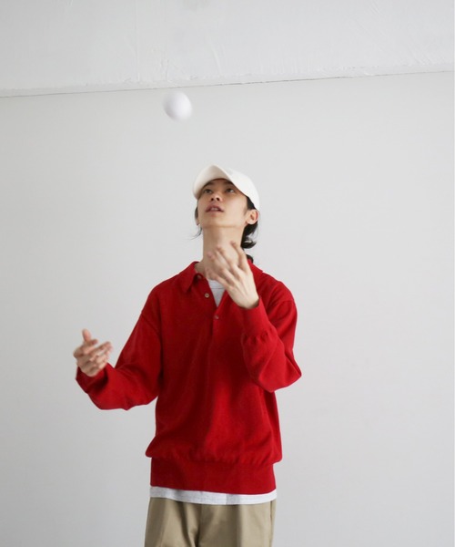 KAIKO(カイコー)の「KAIKO Supima polo(ニット/セーター・メンズ・ワインレッド/ネイビー/ブラック・3/2/1)」の12枚目の写真