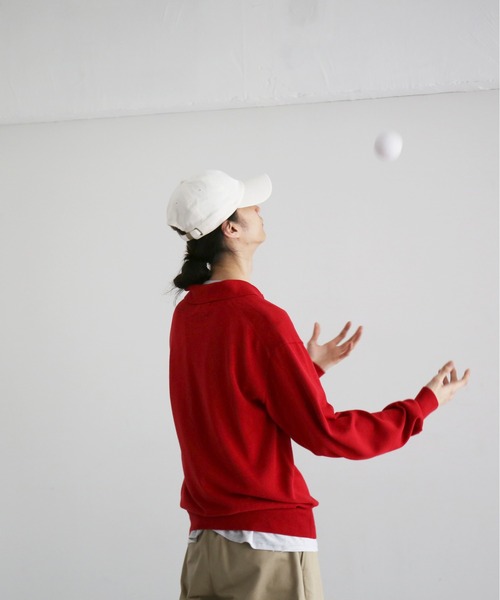 KAIKO(カイコー)の「KAIKO Supima polo(ニット/セーター・メンズ・ワインレッド/ネイビー/ブラック・3/2/1)」の4枚目の写真