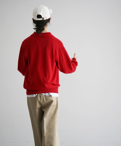 KAIKO(カイコー)の「KAIKO Supima polo(ニット/セーター・メンズ・ワインレッド/ネイビー/ブラック・3/2/1)」の5枚目の写真