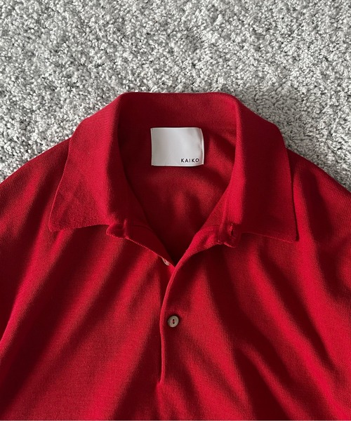 KAIKO(カイコー)の「KAIKO Supima polo(ニット/セーター・メンズ・ワインレッド/ネイビー/ブラック・3/2/1)」の8枚目の写真