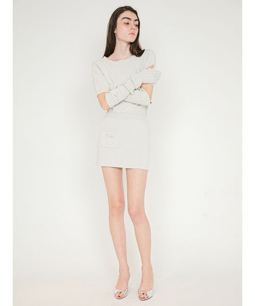 SORIN（ソリン　）の「Mini Knit Skirt Pants/ミニニットスカートパンツ（その他パンツ・レディース・ラベンダー/ダークグレー/ライトグレー・38）」の2枚目の写真
