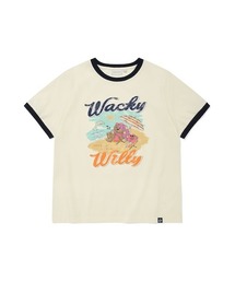 WOMEN'S SUMMER GRAPHIC RINGER SEMI-OVER SHORT SLEEVE T-SHIRT