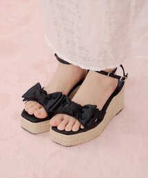 厚底ジュートリボンサンダル