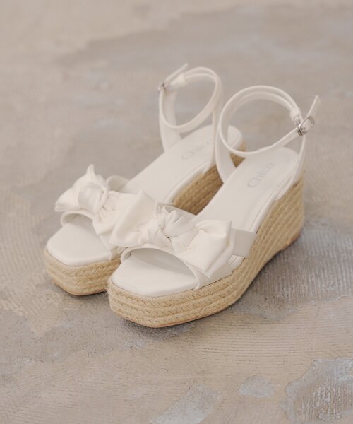 Chico(チコ)の「厚底ジュートリボンサンダル(サンダル・レディース・ベージュ/ホワイト/ブラック・LARGE/SMALL/MEDIUM)」の9枚目の写真