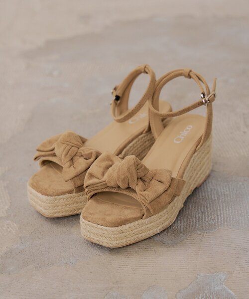 Chico(チコ)の「厚底ジュートリボンサンダル(サンダル・レディース・ベージュ/ホワイト/ブラック・LARGE/SMALL/MEDIUM)」の10枚目の写真